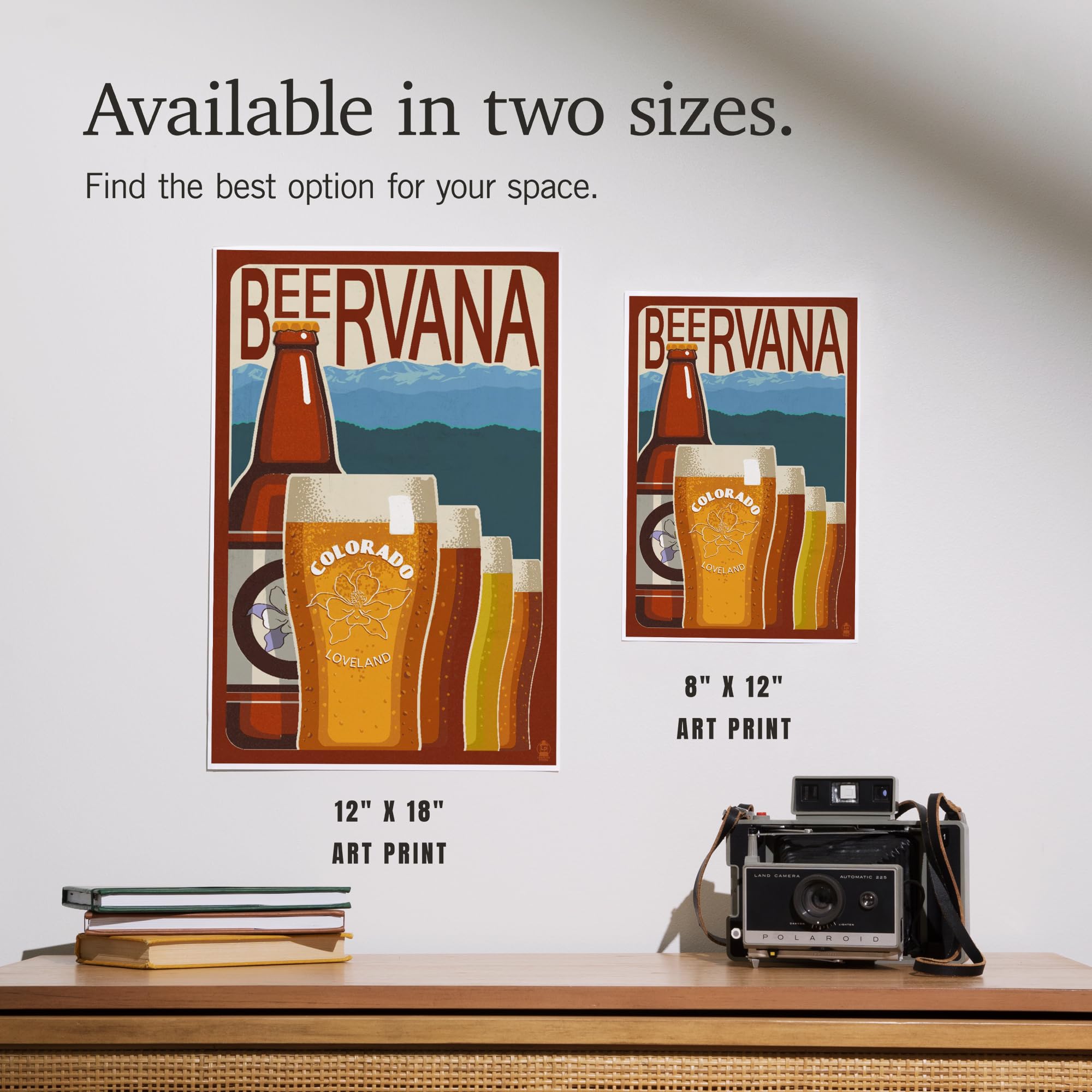 Lantern Press Loveland, Colorado, Beervana Vintage Sign (12x18 Art Print, Travel Poster Wall Decor)