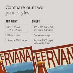 Lantern Press Loveland, Colorado, Beervana Vintage Sign (12x18 Art Print, Travel Poster Wall Decor)