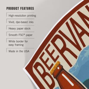 Lantern Press Loveland, Colorado, Beervana Vintage Sign (12x18 Art Print, Travel Poster Wall Decor)