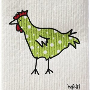 Wet-It! Swedish Dish Cloth - (Green Chicken)