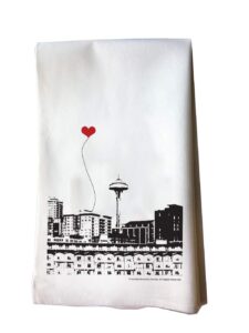 seattle space needle floursack tea towel