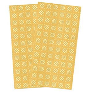 buling super absorbent and lint free kitchen towels yellow morocco flower patterned 2pcs reusable cleaning cloths, soft tea towels, table cleaning cloths, dish towels for drying dishes