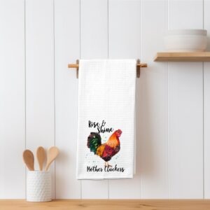 Rise and Shine Mother Clucker Microfiber Towel Rooster Chickens Gift for Friend Farm