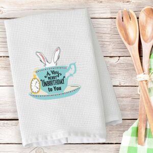 BDPWSS Funny Daughter Birthday Gift a Very Merry Unbirthday to You Friend Housewarming Kitchen Dish Towel (Unbirthday You Towel)