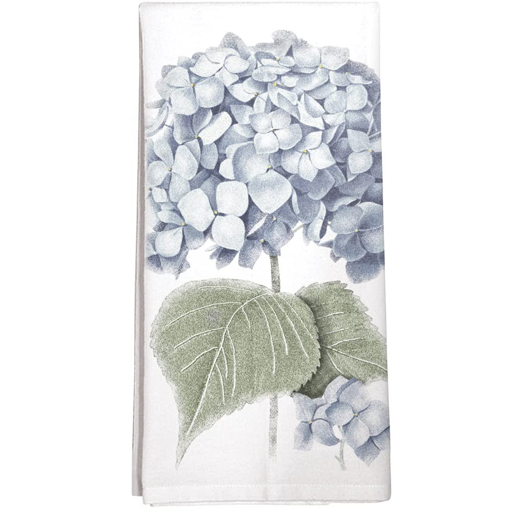 Mary Lake-Thompson Montgomery Street Blue Hydrangea Cotton Flour Sack Dish Towel