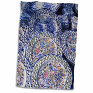 3d rose portugal-oporto-portuguese ceramics for sale hand towel, 15" x 22"