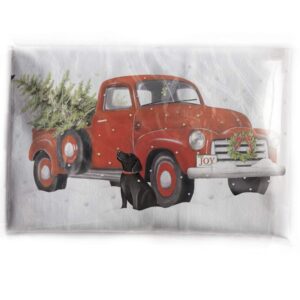 mary lake-thompson - holiday truck bagged towel, red