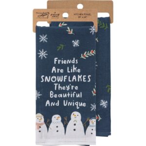 primitives by kathy friends are like snowflakes they're beautiful and unique decorative kitchen towel