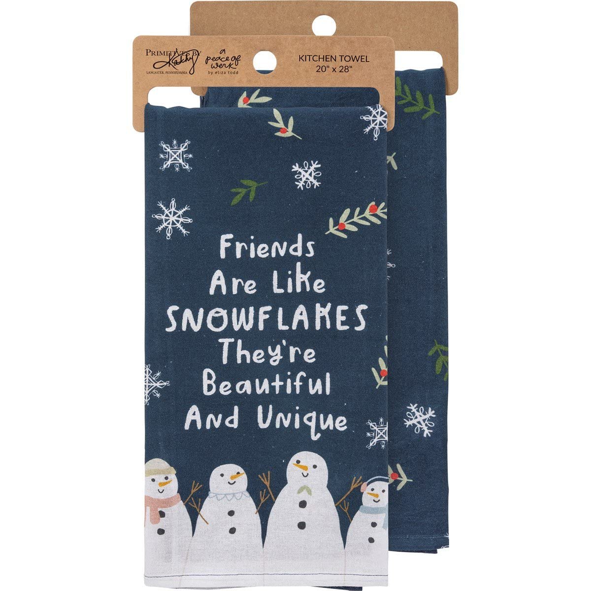 Primitives by Kathy Friends are Like Snowflakes They're Beautiful and Unique Decorative Kitchen Towel