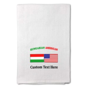 style in print custom decor flour kitchen towels hungarian american countries countries flags cleaning supplies dish towels personalized text here