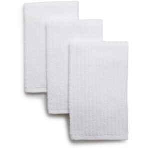 sur la table bar mop kitchen towels, set of 3, white