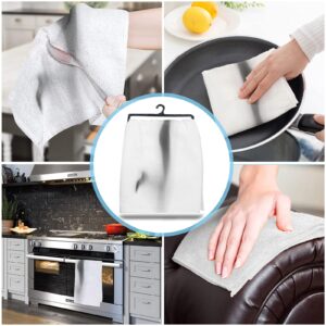 Kitchen Dish Towels 2 Pack-Super Absorbent Soft Microfiber,Sexy Woman Nude Naked Silhouette Shadow Black White Cleaning Dishcloth Hand Towels Tea Towels for Kitchen Bathroom Bar