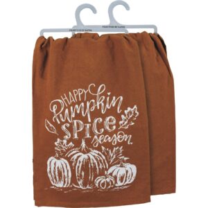 primitives by kathy happy pumpkin spice season home décor kitchen towel