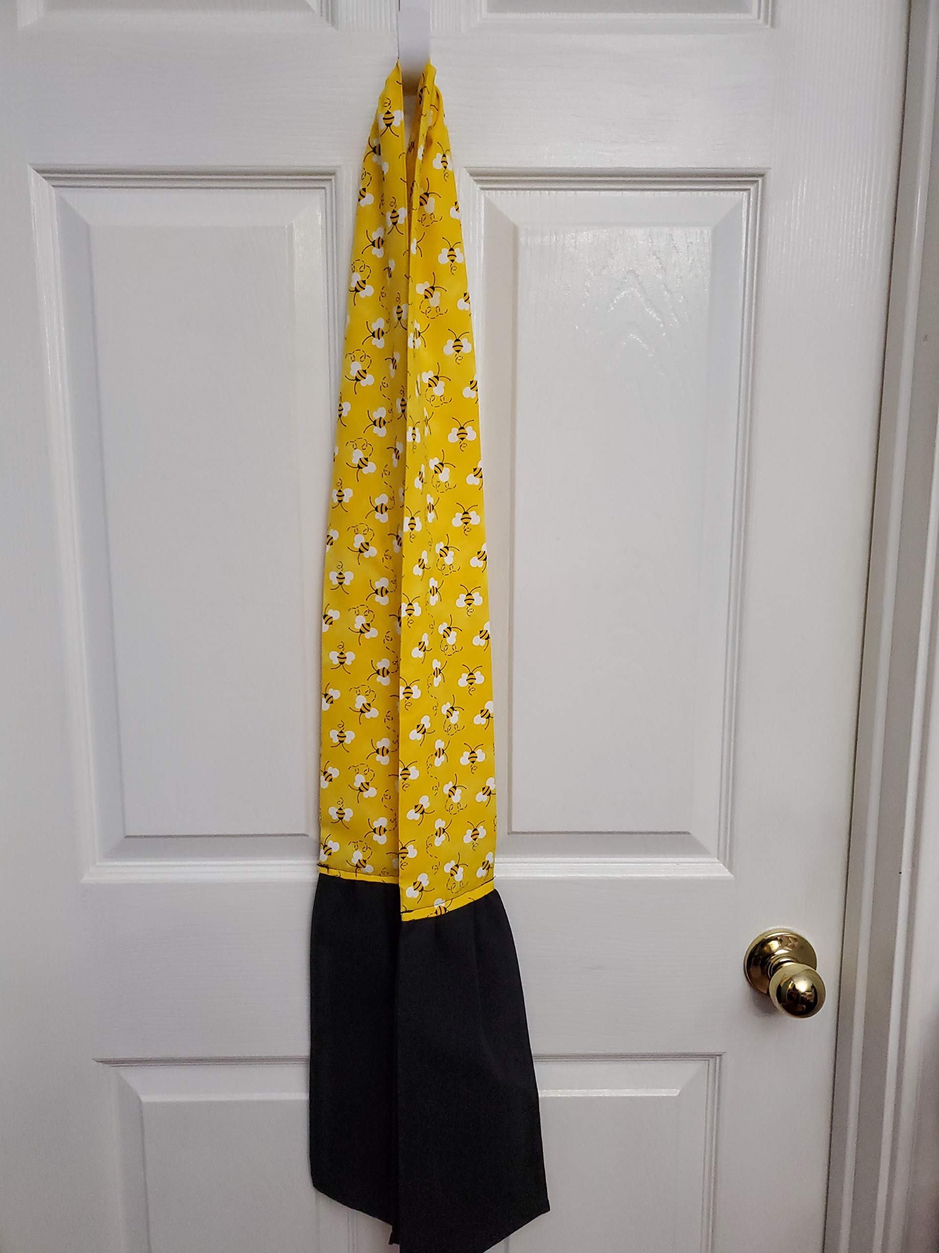 Bumble Bee Neck Towel, Yellow & Black Kitchen Boa, Neck Apron, Kitchen Neck Scarf, Kitchen Scarf, Baker’s Boa, Chef’s Towel, Cooking Towel, Grilling Towel, Gifts under $25