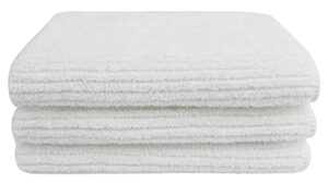 everplush absorbent bar mop kitchen towels, set of 3, white
