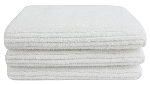 Everplush Absorbent Bar Mop Kitchen Towels, Set of 3, White