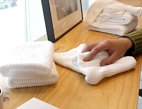 Everplush Absorbent Bar Mop Kitchen Towels, Set of 3, White