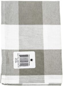dunroven house plain weave farm house 3in check grey/white tea towels, 6
