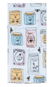 kay dee designs bee inspired tea kitchen towel, 18" x 28", various