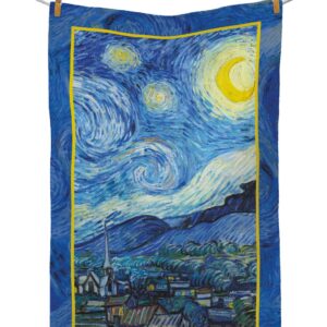 RainCaper Van Gogh Starry Night Tea Towels Kitchen Towels, 18 x 28 Inches, 1 CT | 100% Cotton Super Soft and Absorbent Dish Towels