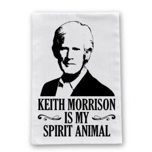 happy family clothing funny kitchen towel, keith morrison is my spirit animal, housewarming gift, dish cloth (keith morrison is my spirit animal)