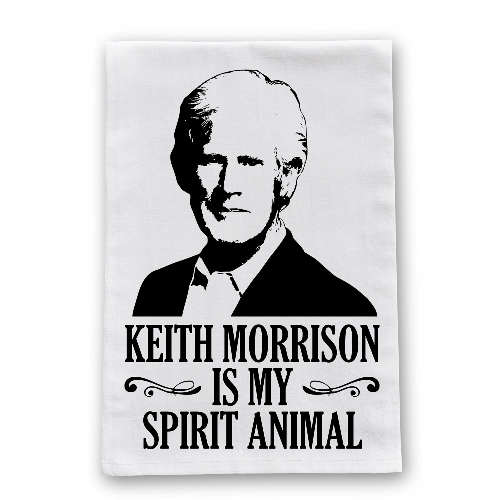 Happy Family Clothing Funny Kitchen Towel, Keith Morrison is my Spirit Animal, Housewarming Gift, Dish Cloth (Keith Morrison is my Spirit Animal)