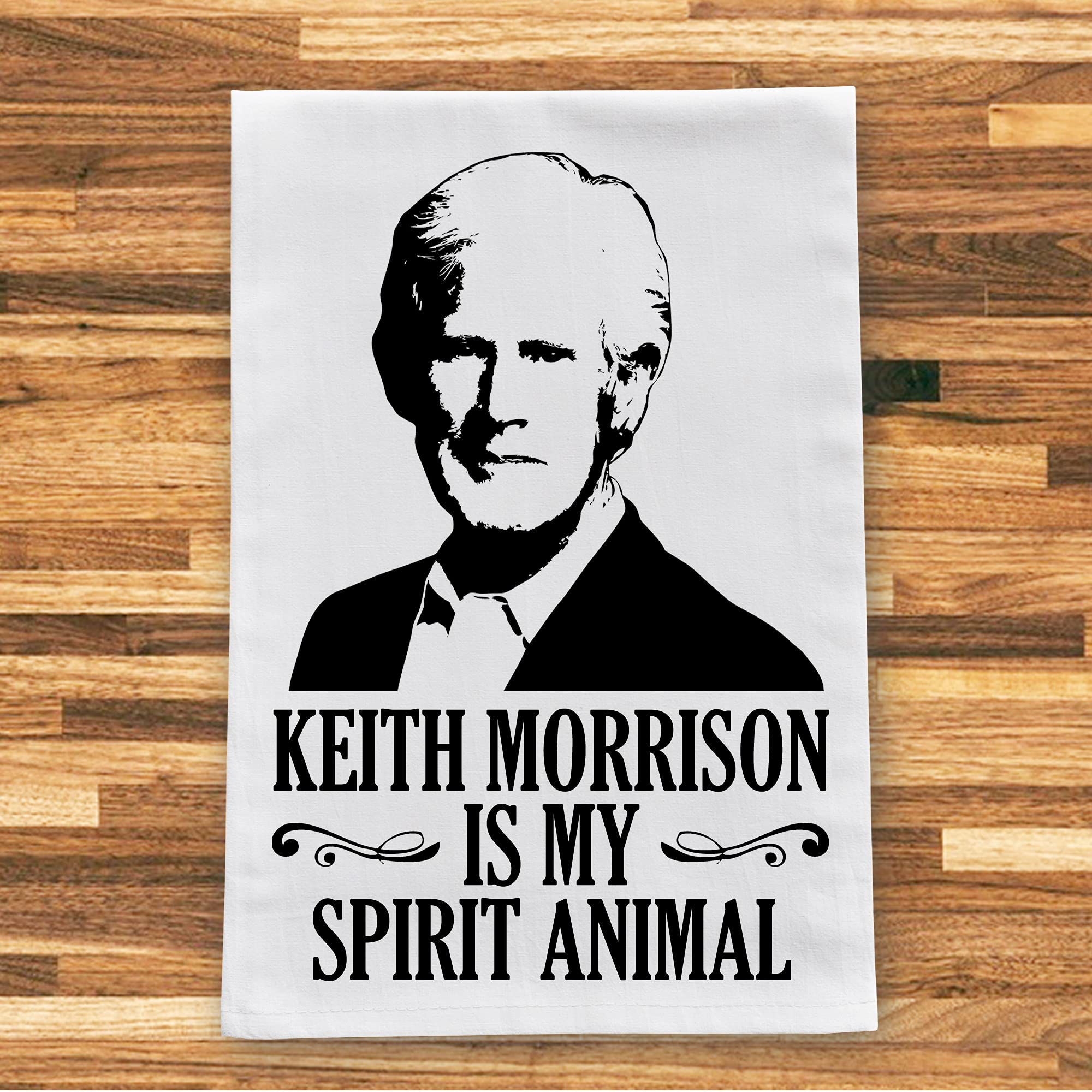 Happy Family Clothing Funny Kitchen Towel, Keith Morrison is my Spirit Animal, Housewarming Gift, Dish Cloth (Keith Morrison is my Spirit Animal)