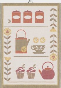 ekelund weavers - a cup of tea - 100% organic cotton dish towel - @14 x 20 inches