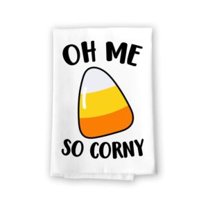 honey dew gifts funny halloween kitchen decor, oh me so corny flour sack towel, 27 inch by 27 inch, 100% cotton, multi-purpose towel