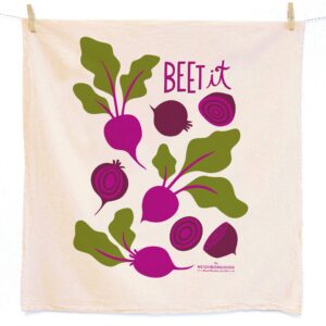 beet it kitchen flour sack towel