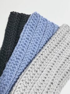set of 3 handmade crochet washcloths, 100% cotton washcloths, set of 3, dish towels, dish cloths, baby washcloths, linen, black, blue and gray cotton washcloths