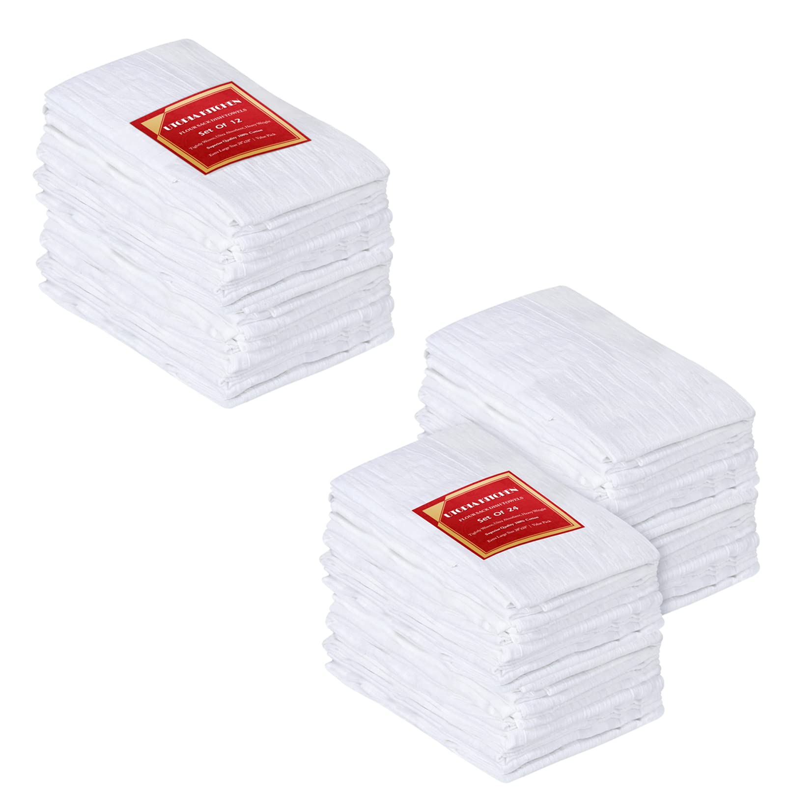 Utopia Towels Bundle of 36 Pack Flour Sack Towels –Flour Sack Towels 100% Ring Spun Cotton - Soft, Absorbent & Multipurpose (White)