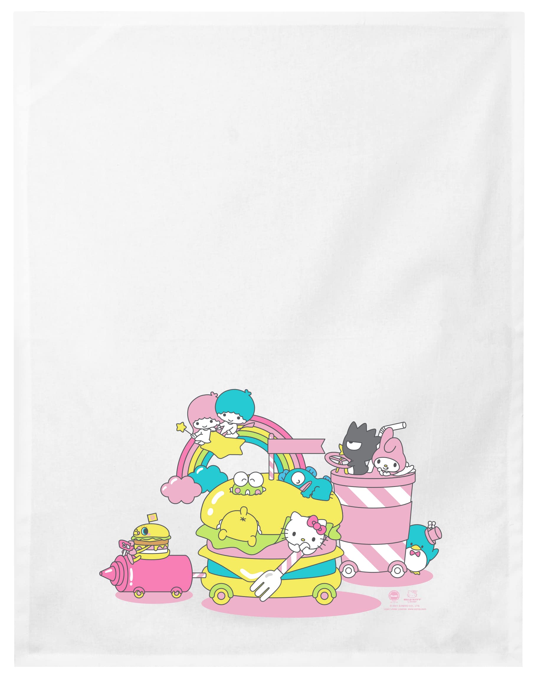 Bioworld Sanrio Hello Kitty Characters Logo Kitchen Dish Towel