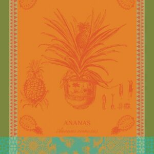 Garnier Thiebaut Ananas en Pot Jaune Soleil Kitchen Towel, 22"x30"