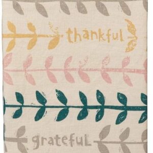 Primitives by Kathy Thankful Grateful Blessed Kitchen Towel