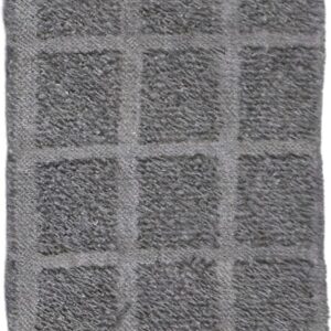 Set of 8, 100% Cotton Grey Window Panel Terry Kitchen Towel - 4 Kitchen Towels Size: 15 x 25 inch and 4 Dishcloths Size: 12 x 12 inch, Ultra Absorbent, Maximum Softness and Machine Washable.