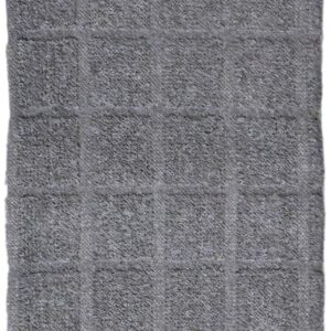 Set of 8, 100% Cotton Grey Window Panel Terry Kitchen Towel - 4 Kitchen Towels Size: 15 x 25 inch and 4 Dishcloths Size: 12 x 12 inch, Ultra Absorbent, Maximum Softness and Machine Washable.