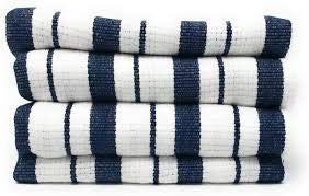 williams-sonoma classic striped dishcloths, navy blue (set of 8)