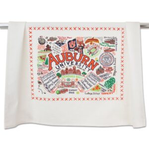 catstudio dish towel, auburn university tigers hand towel - collegiate kitchen towel for auburn fans - perfect graduation gift, gift for students, parents and alums