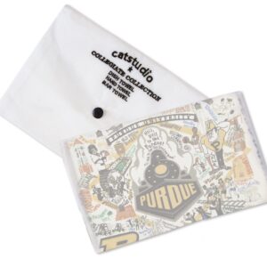 Catstudio Dish Towel, Purdue University Boilermakers Hand Towel - Collegiate Kitchen and Tea Towel for Purdue Fans - Perfect Graduation Gift, Gift for Students, Parents and Alums