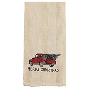 the country house collection red truck christmas towel