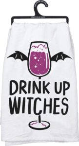primitives by kathy drink up witches home décor kitchen towel