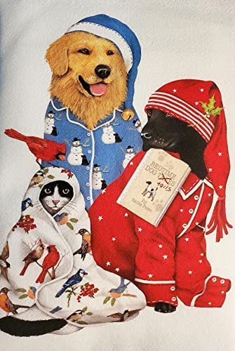 Mary Lake Thompson Pajama Pets Dog Cat Dish Towel