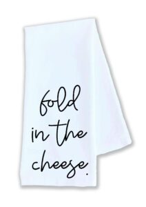 kitchen dish towel fold in the cheese funny cute dish kitchen decor drying cloth 100% cotton