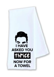 kitchen dish towel i have asked you thrice now for a towel funny cute dish kitchen decor drying cloth…100% cotton