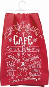 kitchen towel - "the olde snowflake cafe"
