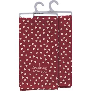 primitives by kathy i freaking love you kitchen towel