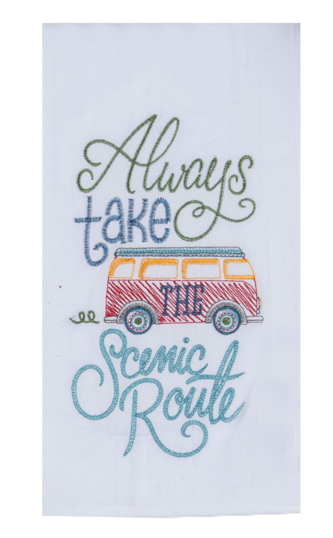 Always Take The Scenic Route And Did Someone Say Road Trip 2 Piece Embroidered Kitchen Towel Bundle