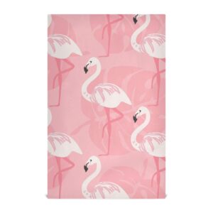 qilmy flamingo kitchen dish towel set of 6, soft absorbent dish cloths decorative tea bar drying towels, 28 x 18 inch