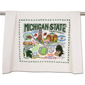 catstudio dish towel, michigan state university spartans hand towel - collegiate kitchen towel for michigan state fans for students, graduation, parents and alums